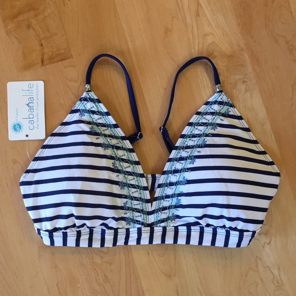 CABANA LIFE | Coastal Crush Embroidered Bikini Top